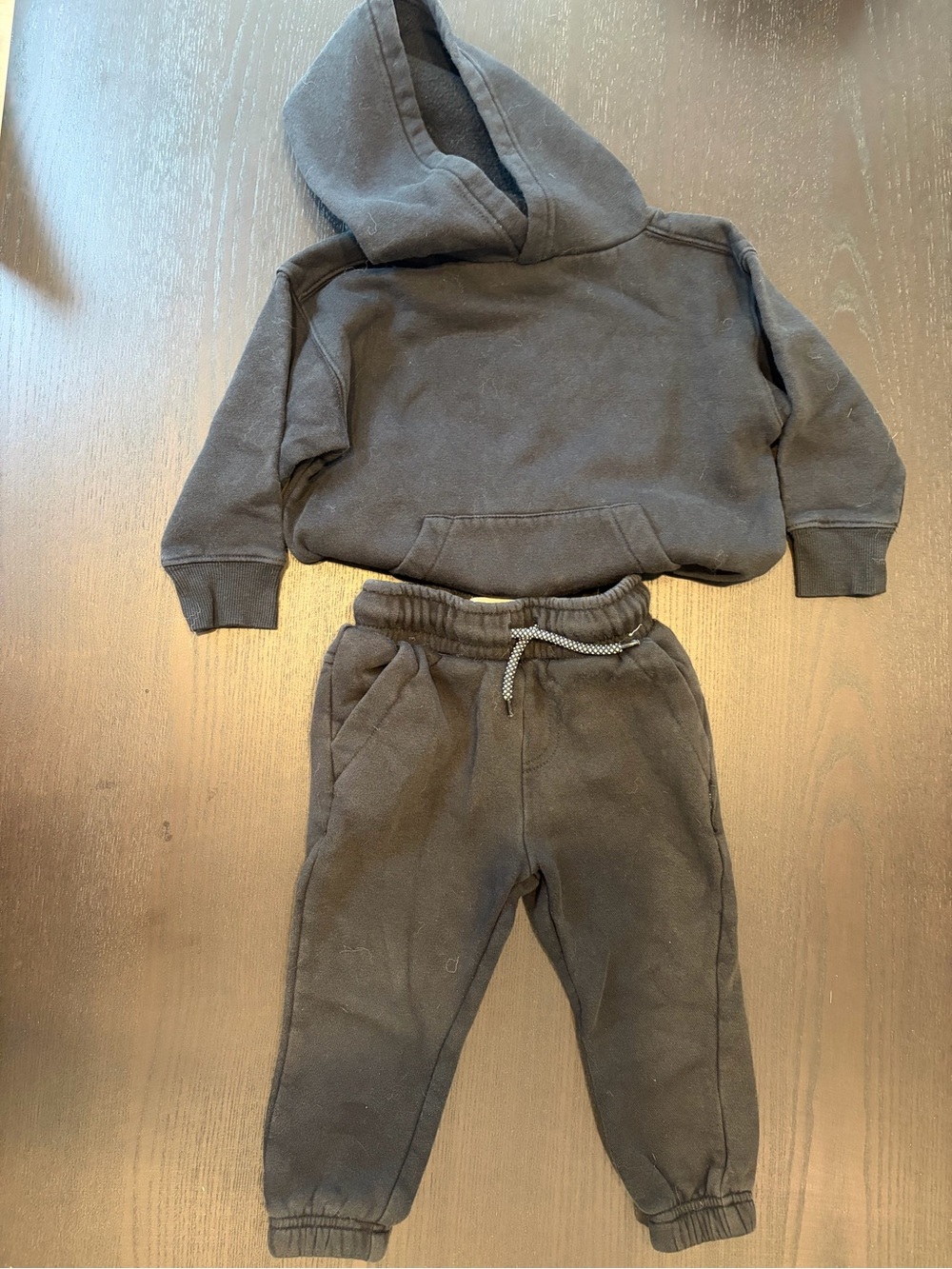Cotton On Kids Black Hooded Sweatshirt & Jogger Set